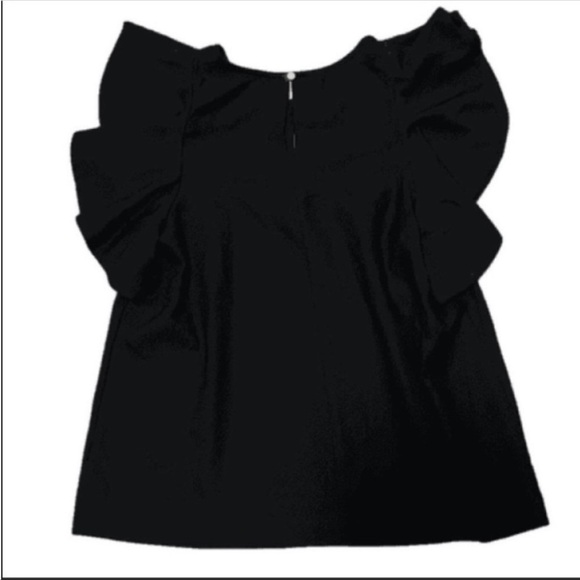 CQ by CQ flutter sleeves front keyhole black flowy top.
Size small. - Picture 3 of 3